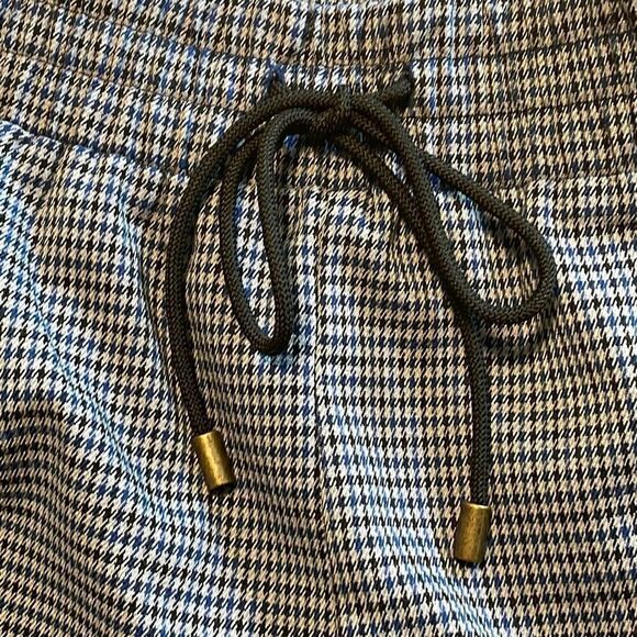 Susan Graver houndstooth stretch waist adjustable cuff cargo pocket pants SP - Picture 2 of 12
